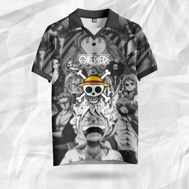 3D Printing One Piece - Camiseta Polo Transpirable Estilo Jersey de