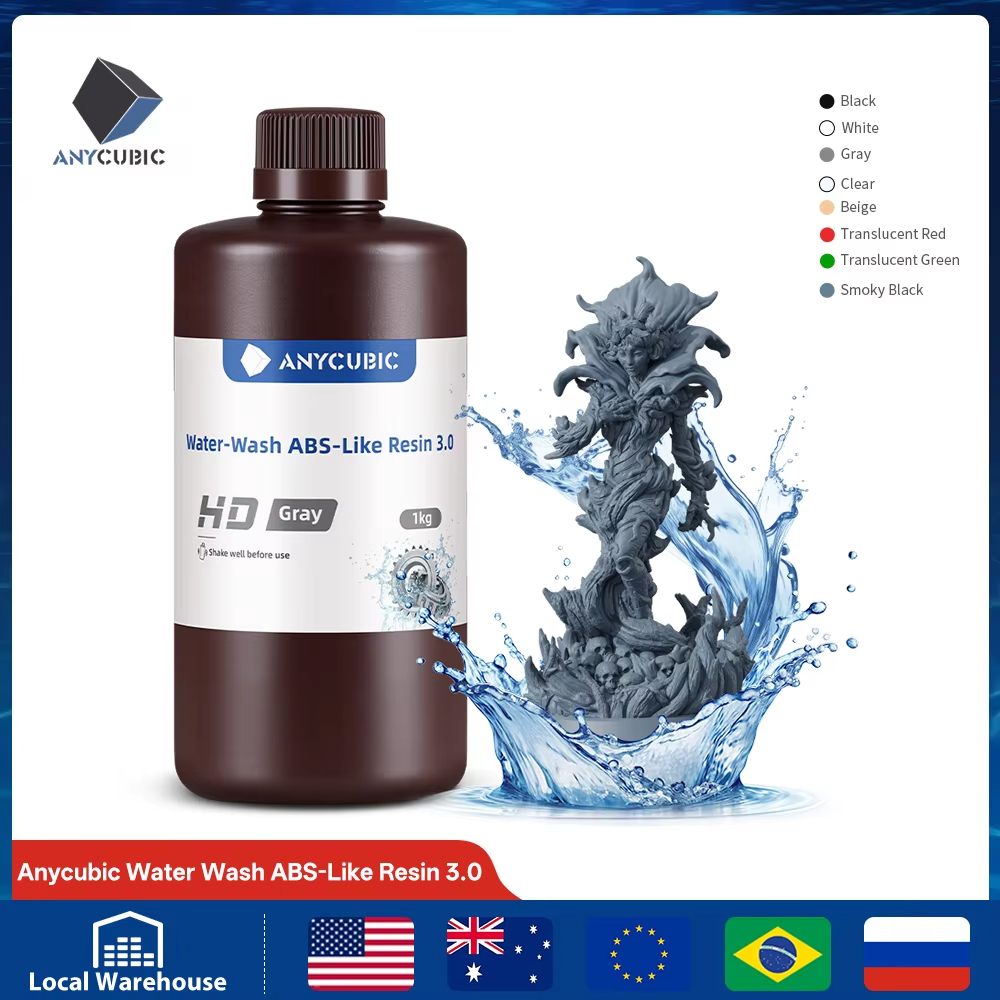 3D Printing Sla - ANYCUBIC-lavable con agua como resina ABS