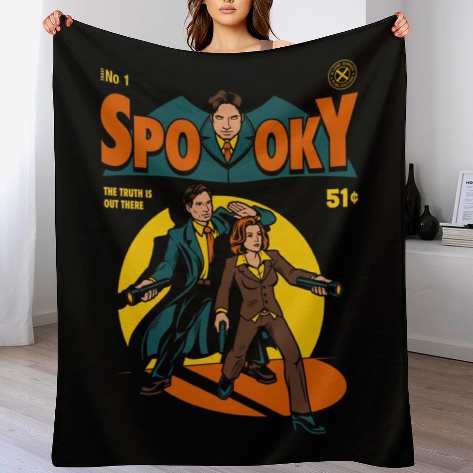 3D Printing File Free - X Files, Spooky Comic Throw Blanket,