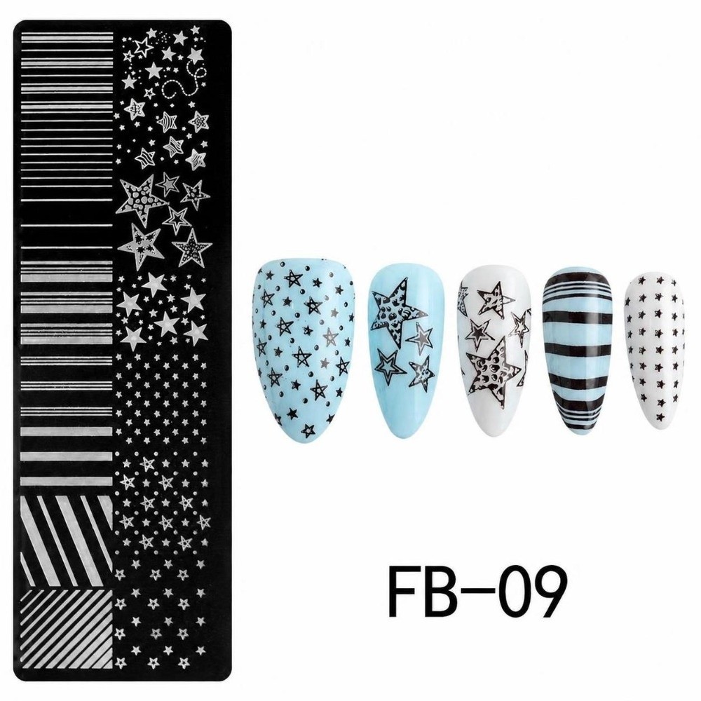 3D Printing Templates Free - Placa de Estampado de Uñas de